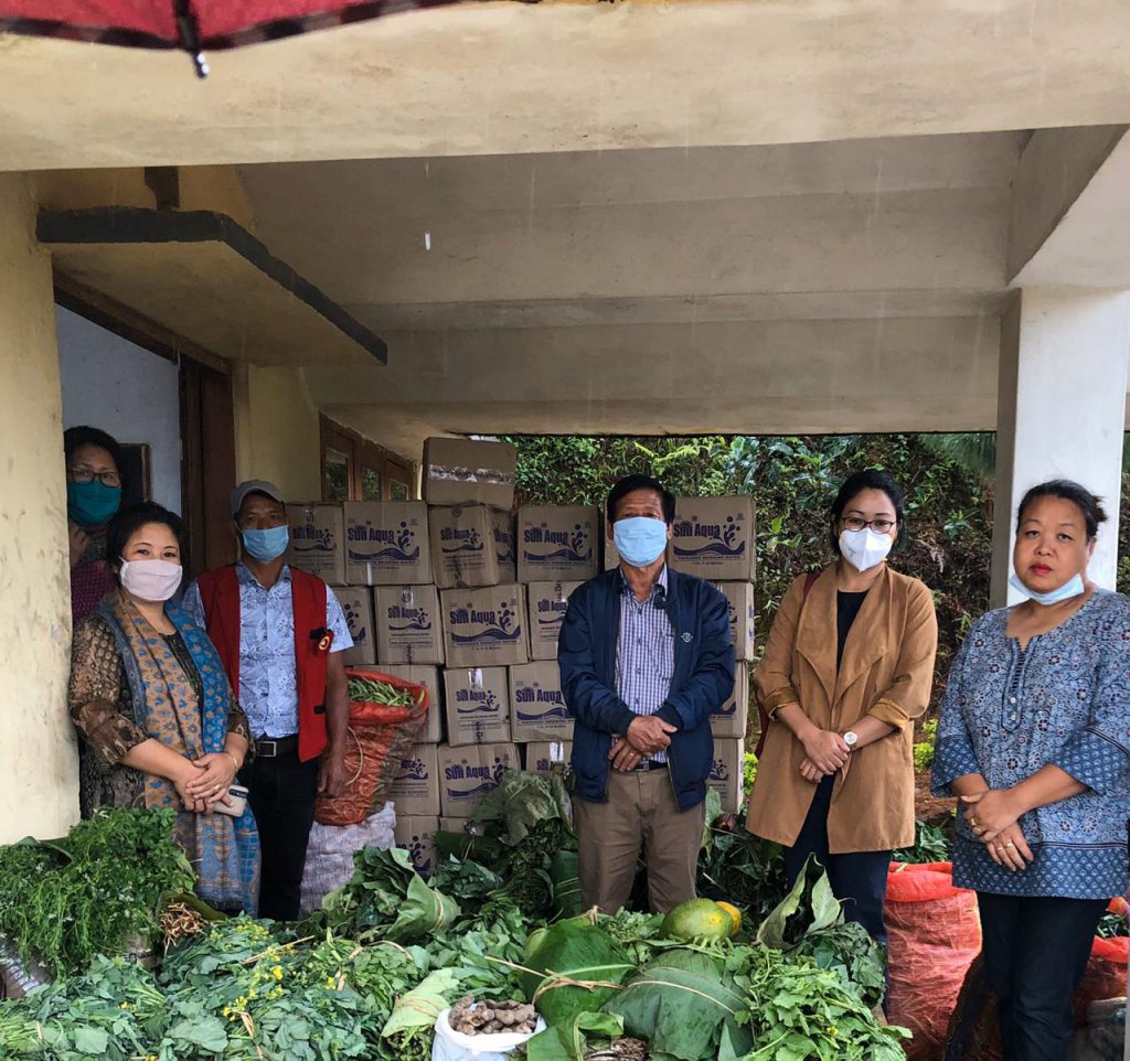 Vegetable distribution at Mokokchung during COVID-19 a