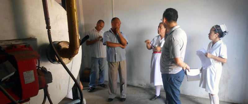 NPCB official along with AG team inspecting the Dimapur Civil Hospital for Bio-Medical waste management