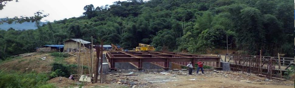Reconstruction of Tsusangra Bridge on National Highway- 2 (old NH-61) (work in Progress) Pic 2