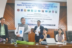 Sensitisation & Awareness Campaign on Rights of Persons with Disabilities (RPwD) Act 2016 for State Government Officials was launched by Chief Secretary Temjen Toy on September 19th, 2019