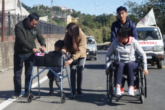 State Disability Commissioner Diethono Nakhro joined the Special Lap of the Hornbill Marathon on December 8th, 2019