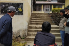 State Disability Commissioner Diethono Nakhro inspecting a Govt School in Jotsoma village for construction of ramps and other accessible facilities – 8th March, 2019